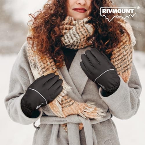 rivmount Winter Gloves Women Men, Thermal Ski Gloves for Cold Weather with Warm, Waterproof, Touchscreen for Running, Skiing