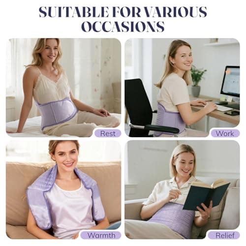 6 Heat Levels, 4 Timers, Moist Heat Pad for Neck Shoulder Abdomen Back, Ideal Gifts for Women Christmas Gift for Mom & Women, Heating Pad for Period Cramps & Back Pain B0FKYN2994