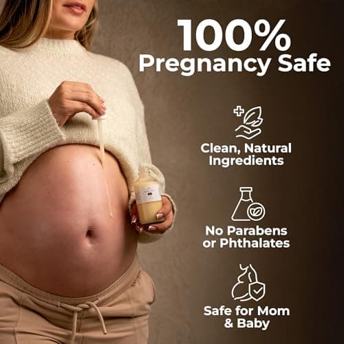 Triple-Weighted Hyaluronic Acid, Centella Asiatica, Supports Hydration & Skin Elasticity, Made in USA in Small Batches 8 Sheep True Belly Serum, Pregnancy-Safe Belly Oil, 4 FL OZ B0FVG9NS7G