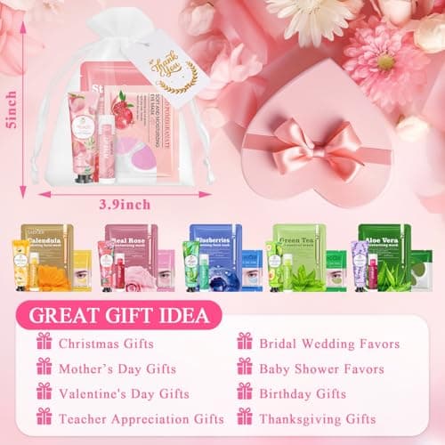 72 Pcs Bulk Gifts For Women, Bulk Facial Mask, Lip Balms, Hand Creams & Under Eye Patches, Spa Party Supplies,Party Favors For Bridal Wedding, Baby Shower,Sleepover Party, Christmas Stocking Stuffers B0FKH49Y6H