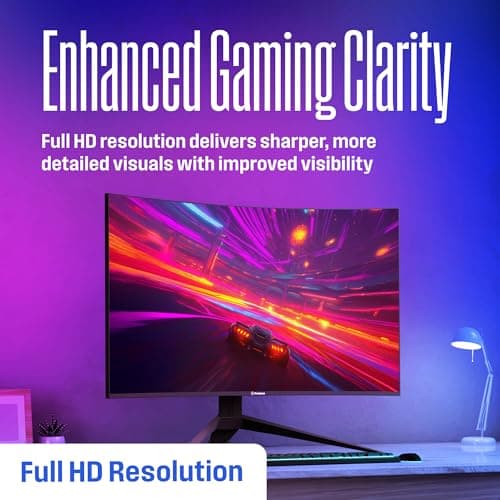 Westinghouse 32 Inch Curved Gaming Monitor, 165Hz, 1ms, FHD 1080P, 3000:1 Contrast Ratio, 118% SRGB, 1500R, AMD FreeSync, Eyecare, for PC Games with Built-in Speakers, DisplayPort, HDMIx2