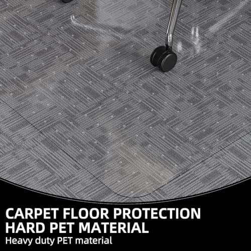 Office Chair Mat for Carpet, 32x48 Heavy Duty Clear Plastic Rolling Chair Mat for Carpet Floor, Under Computer Desk Chair Floor Mats Protector Carpeted Floors