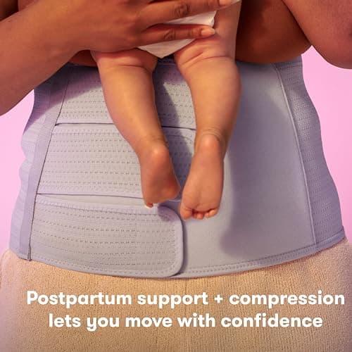 Adjustable Compression Wrap, After Birth Brace, Abdominal Support Band, 9 Inch High, Breathable Frida Mom Belly Binder for Natural & C-Section Postpartum Recovery, 9" High B09QRHY95G