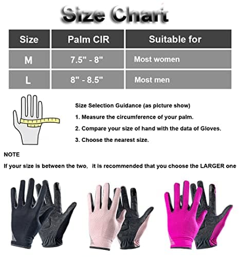 SUJAYU Full Finger Hiking & Cycling Gloves - Thin Gloves for Men & Women - UV Protection, Great for Adult Bikes, Driving & Gym