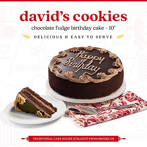 David’s Cookies Chocolate Fudge Cake 10” - Birthday Cake For Delivery Fresh Bakery Dessert - Quality Cakes for Delivery - Great Birthday Gift Idea