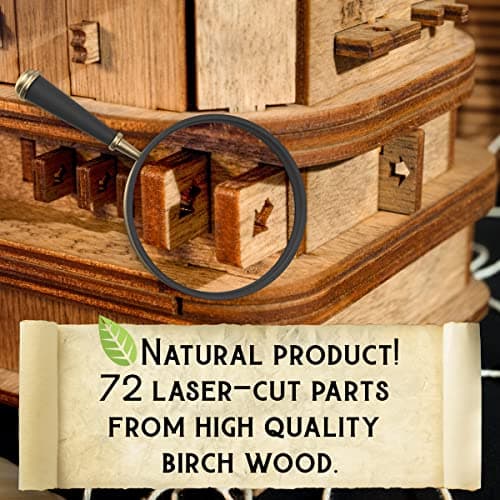 iDventure Cluebox - Davy Jones Locker - Escape Room Game - Puzzle Box - Gift Box - 3D Wooden Puzzle for Adults - Wooden Jigsaw - Brain Teaser - Birthday Gift Gadget for Men - Money Box