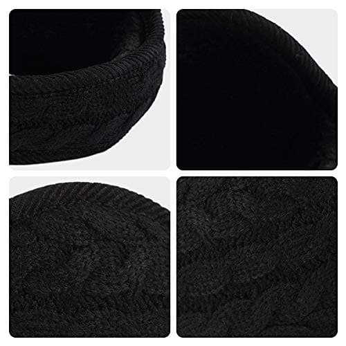 Surblue Unisex Warm Knit Earmuffs Ladies Outdoor Cashmere Winter Pure Color Fur Earwarmer