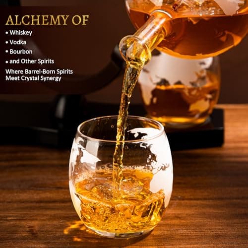 Whiskey Stones and Whiskey Glass Gift Set, DIOXADOP 8 Natural Whisky Stones 1 Crystal Whisky Glasses with Blessing Card in Exquisite Wooden Box, Prepare a Gift for a Whisky Scotch Bourbon Lover