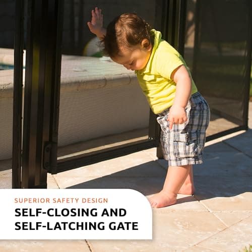 Pool Fence DIY by Life Saver Self-Closing Gate Kit, Black (Pack of 1)