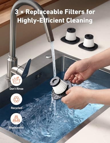 AstroAI Handheld Car Vacuum Cordless with Accessories, Portable Vacuum Cleaner with 12V DC Power, LED Light, Brush, Extended Suction Pipe, Hose, Mini Handheld for Car, Home, Office, and Pet Hair, Red