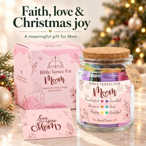Bible Verse Jar for Mom – 92 Color-Coded Bible Verse, Birthday Gifts for Mom, Christian Gifts For Mom B0F2T6HBBK