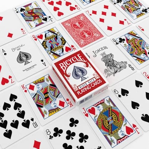 Bicycle Rider Back Playing Cards, Standard Poker Size Deck of Cards, Red & Blue (2 Pack), Classic Cards for Poker, Blackjack, Family Game Night & Card Games, Fun for All Ages