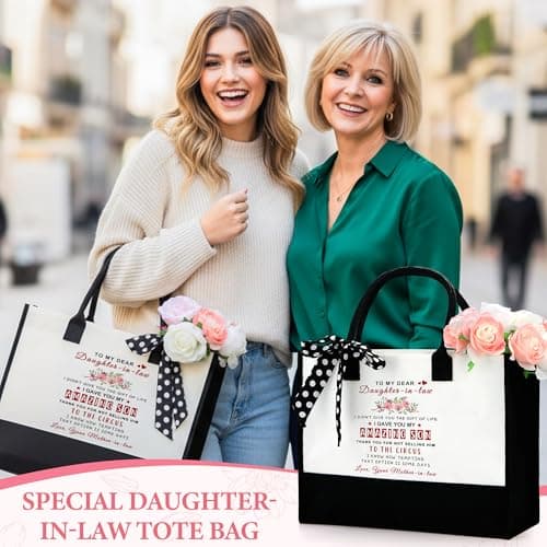 Saineron Daughter in Law Gifts from Mother in Law Future Daughter-in-Law Birthday Gifts Thoughtful Wedding Day, Anniversary, Happy Birthday Gift Includes Canvas Tote Bag, 16oz Glass Cup B0FSSGJ5CL