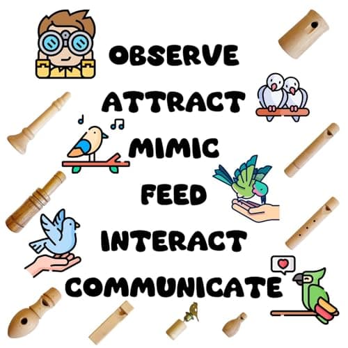 ZDH 9-Piece Wooden Bird Call Set – Handcrafted Bird-Call in Acrylic Wooden Box for Birdwatchers, Nature Lovers, Outdoor Exploration & Education All