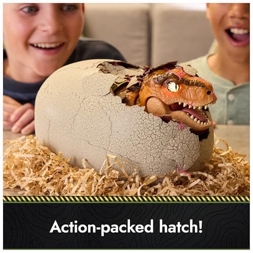 Primal Hatch Jurassic World Interactive Toy Dinosaur & Egg, Hatch & Train Your own Baby Dino with 100+ Sounds & Reactions, Kids Toys for Boys & Girls Aged 5 & Up
