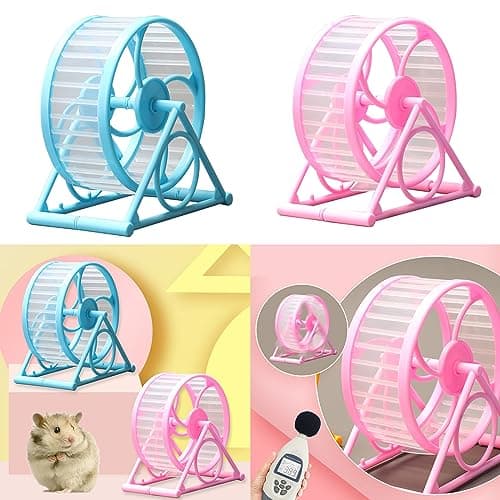 Pet Hamster Exercise Running Wheel with Stand Playing Supplies Cage Toy Gerbils Hamster Running Jogging Toy Hamster Running Wheel Small