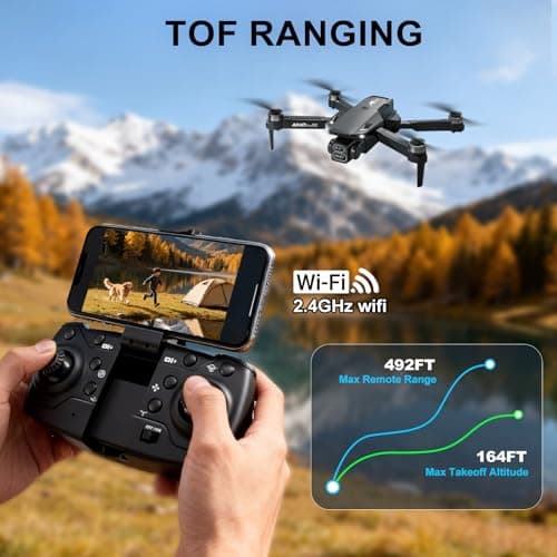 4K Drones with Camera for Adults,Foldable Drone for Beginners with 3 Batteries 36-Min Flight Time,HD FPV Transmission Drone,Mini RC Quadcopter with Gesture Selfie,One Key Start,Altitude Hold,3D Flips,3 Speed Modes Easier to use,Black