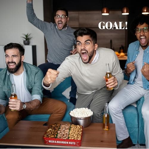 Nuts Gift Basket for Men - Cashews, Almonds, Peanuts in Unique Tin Gift Box – Birthday Gift for Men, Food Gift Basket for Men, Dad, Care Package, Assorted Nuts, Healthy Snack Gift Basket