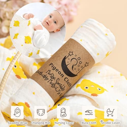 Golray 9pcs Newborn Baby Gift Baskets for Boys Girls Baby Shower, 2 Rattle/Seat Hang Toy/Blanket/Bodysuit/Bib/ 3D Socks/Wood Milestone/Carry Box, Neutral New Born Essential Stuff Unisex Baby Gifts Boy B0DL9ZDMC1