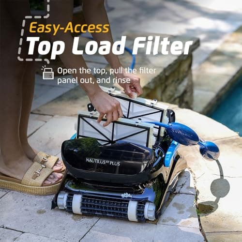Dolphin Nautilus CC Plus Wi-Fi Robotic Pool Vacuum Cleaner Includes Ultra-Fine Filters for an Ultimate Clean, Ideal for In-Ground Pools up to 50 FT in Length