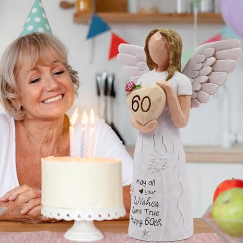 60th Birthday Gifts for Women, Gifts for 60th Birthday Women, Sculpted Hand-Painted Figurine