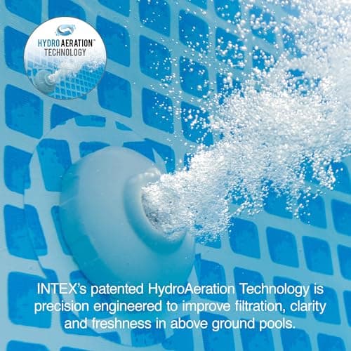 Intex 1000 GPH Easy Set Pool Filter Pump System with GFCI for Above Ground Swimming Pools with Type A & C Filter Cartridge Replacements, (6 Pack)