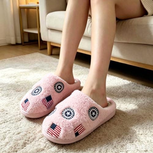 Women's Men's House Slippers with Unique Design Variety, Soft Fuzzy Fluffy Slippers for Women Men, Cozy Memory Foam Indoor Slipper, Non-Slip Shoes for Winter, Great Gifts for Mom Wife Sister Grandma B0FDQ2CVWW