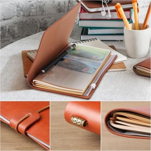 Happy Birthday Decorations Refillable Notebook, Birthday Gifts for Mom Sister Friends Female 30 40 50 60 70 80 90 Year Old PRSTENLY Birthday Gifts for Women Her Leather Journal B0GRYZVHSP