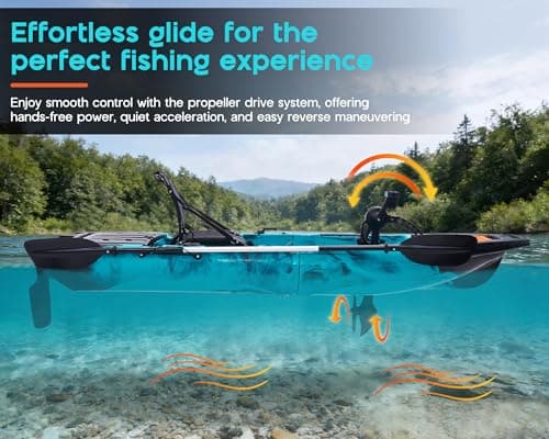Albott Modular Fishing Kayak with Drive System & Durable HDPE, Customizable Lightweight Sit-on-Top Kayak for Youth & Adult, Perfect for Leisure & Commercial Use, 420lbs Capacity