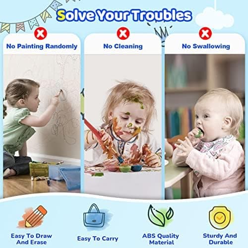 Kikidex Magnetic Drawing Board, Toddler Girl Toys for 1-3 Year Old, Doodle Board Pad Learning and Educational Toys for 1 2 3 Year Old Kids Birthday Gift (Light Blue) B0BGN1YDJH