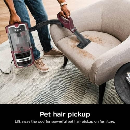 Sharky Navigator Pet Upright Vacuum – Deep Carpet & Floor Cleaning with HEPA Filter and Lift-Away Canister