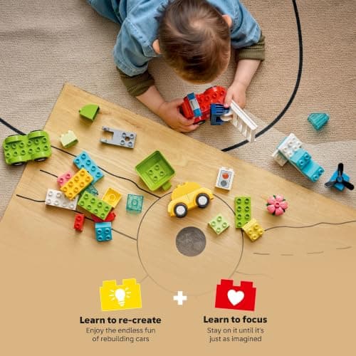 Building Toys for Boys & Girls, Ages 1.5+, Develops Fine Motor Skills, Learning Playset, 42 Pieces, Gift for Toddlers LEGO DUPLO My First Creative Vehicles 10474 B0FMS6DY4Q
