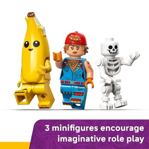 LEGO Fortnite Peely & Sparkplug’s Camp Kids Toy - Pretend Play and Video Game Building Set for Girls & Boys, Ages 7+ - Fortnite Toy Figures Peely, Sparkplug, & More - Gift Idea for Birthdays - 77075 B0DRW647G6