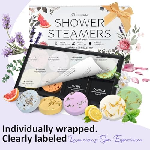 Shower Steamers Aromatherapy Birthday Gifts for Women - 8 Pack Christmas Stocking Stuffers 2025 for Adults Teens Women Mom Her Wife, Home Spa Shower Bombs for Self Care Relaxation with Essential Oils