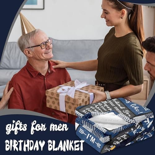 Ryubein 70th Birthday Gifts for Men, 70 Year Old Birthday Gifts for Men, Best Gifts for 70 Year Old Man, 1955 Birthday Gifts for Man, 70th Birthday Decorations Ideas Present Throw Blanket 50" X 60"