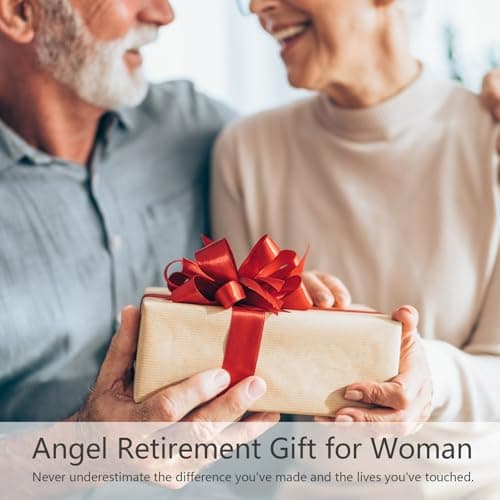 Retirement Gifts for Women, Happy Retirement Party Decorations, Retired Gifts for Teachers Coworkers Nurses Friends Sisters Retirement Gift for Woman, 5.5” Resin Angel Figurine - Retirement Gifts B0DF368QNW