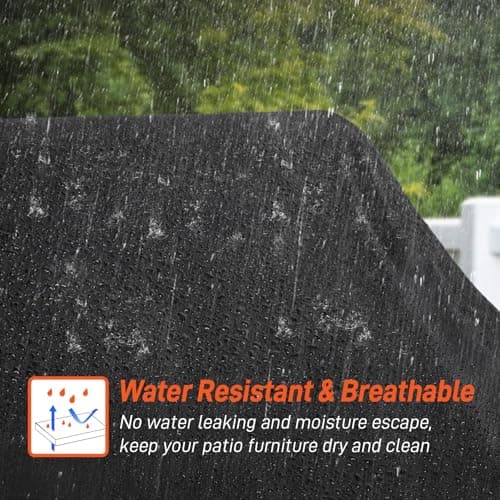 Arcedo Patio Chaise Lounge Cover Water Resistant, 2 Pack of Pool Lounge Chair Covers for Outside Stackable Cushions and Outdoor Furniture, 80" x 30" x 26" H, Black