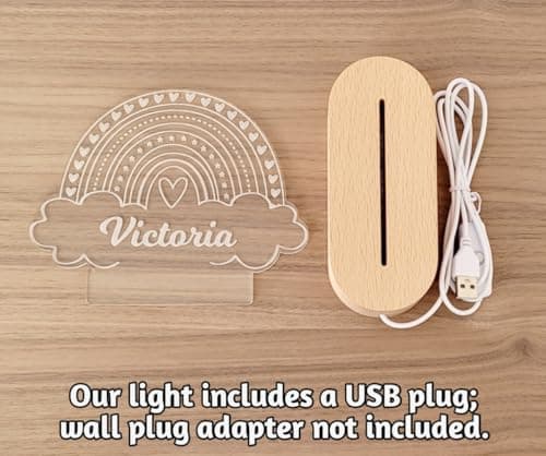 Custom Night Light Cute Personalized Baby Gifts Cloud Butterfly Rainbow Moon & Stars Customized Name Gifts Perfect Personalized Baby Girl Gifts and Customized Baby Gifts
