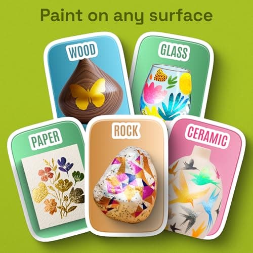 For Fabric, Rock, Glass, Wood, Arts & Crafts Gift for Adults, Teens & Kids, Pumpkin Decorating Kit & Halloween Crafts ARTISTRO 24 Metallic Dual-Tip Acrylic Paint Marker Pens for Drawing B0CZ14KD68