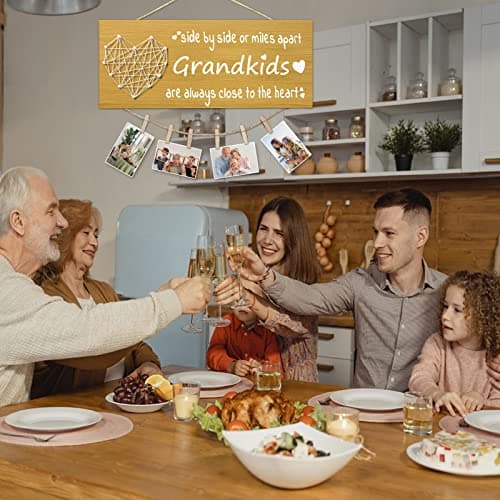 Christmas Gifts for Grandma Grandpa from Granddaughter Grandson - Grandkids Picture Frame for Grandmother Grandfather Grandparent for Mothers Day Fathers Day Grandparents Day Birthday Thanksgiving