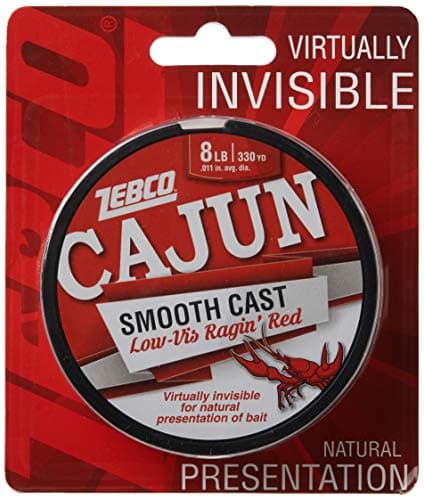 Zebco Cajun Line Smooth Cast Fishing Line, Low Vis Ragin' Red