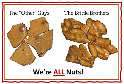 Brittle Brothers Variety Gift Set : 4-8 oz. Box Pack Voted #1 Peanut Cashew Pecan Bacon Corporate Candy Snack Birthday Sampler Christmas Mother Father
