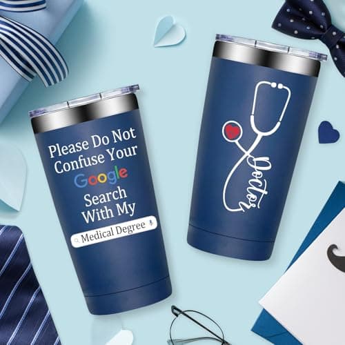 Christmas, Appreciation, Doctors Day Gifts for Doctors, MD, Residency, Physician - Funny Gift for Doctor Male, Female BIRGILT Doctor Gifts for Men, Women - 20 oz Medical Degree Tumbler Cup B0GWWGFWZD