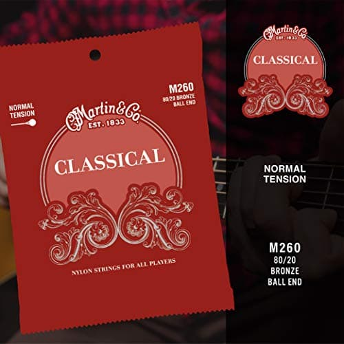 MARTIN Classical Guitar Strings (M260), 80/20 Bronze