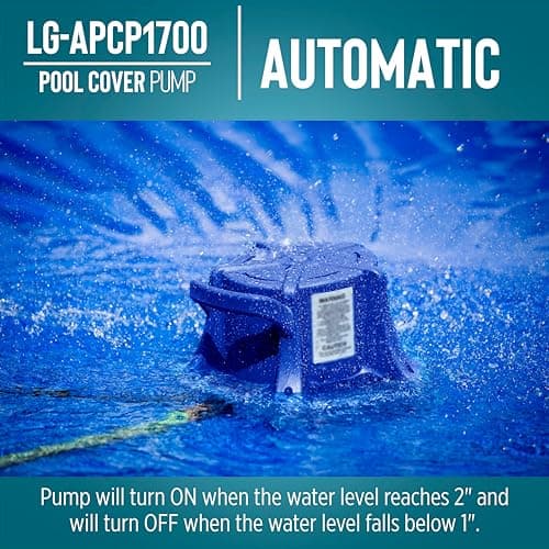 Little Giant Select Series LG-APCP1700 1/3 HP, 1745 GPH, Automatic, Submersible, Swimming Pool Cover Pump with 25-Ft. Cord, Dark Blue, 14942691