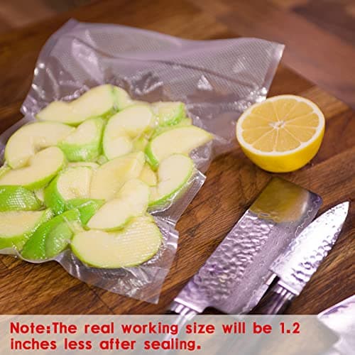 Vacuum Sealer Bags,Heavy Duty Pre-Cut Design Commercial Grade 4x6 Inch Food Sealable Bag for Heat Seal Food Storage, Seal Bag Boilsafe to 280°F Freezable, Resizable,Reuseable (100Pcs)