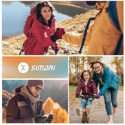 SIMARI Winter Gloves Women Men Ski Snow Gloves Liner Thermal Warm Touch Screen, Suit for Running, Cycling, Biking, Hiking, Driving, Walking, Typing, Freezer Work, Sports, Soccer, Shooting, Gaming 102