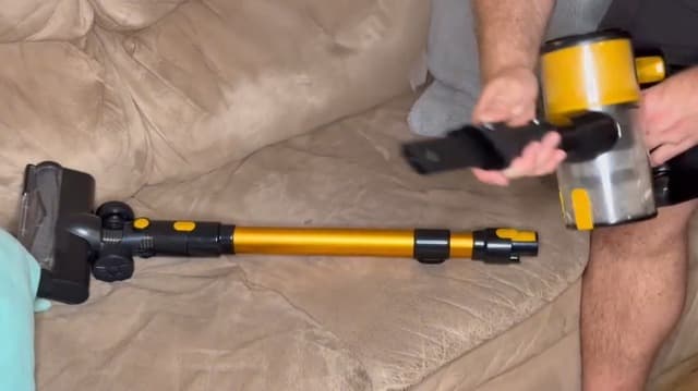 Cordless Vacuum Cleaner, 8 in 1 40Kpa 55Mins,Lightweight Vacuum Cleaners for Home, Stick Vacuum with Anti-Tangle Brush,Wall Mount, Rechargeable Cordless Vacuum for Floor/Sofa/Pet Hair,Gold