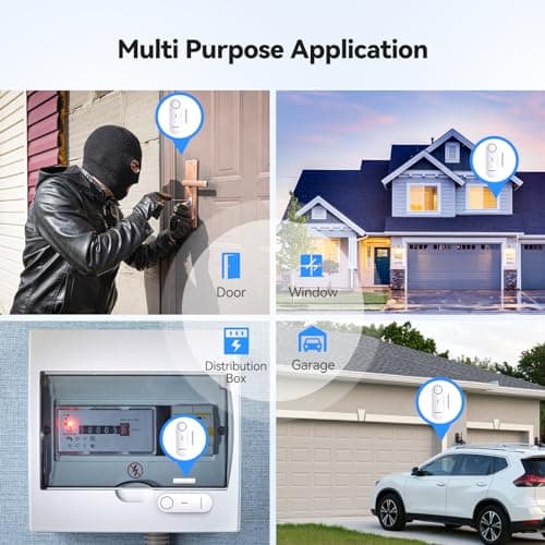 TECKNET Door Alarms for Kids Safety, Window Alarm Pool Alarms Door Alarm for Home Security, 2-in-1 Alarm & Chime, 3-Level Volume Control, Wireless Alarm for House Hotel Cars Sheds Caravans (3 Pack)