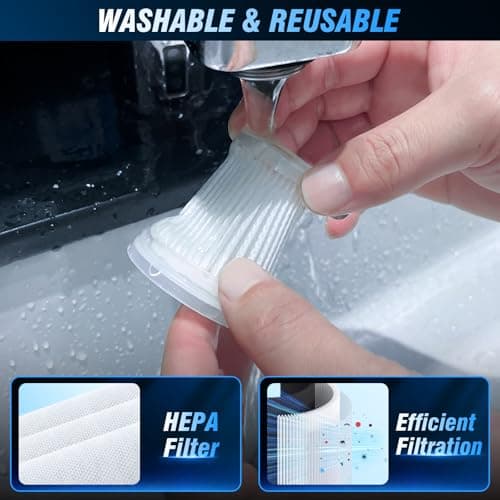 IHE Car Vacuum Cleaner, 15000Pa Handheld Cordless Rechargeable Wet & Dry Vacuum, 120W High Power for Car, Pet, Home, Office Cleaning, Washable HEPA Filter, Multi-Nozzles